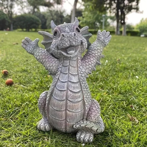 Led dragon meditation statue - meditation,