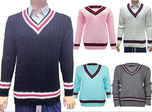 Mens cricket cable knit jumper - cable,