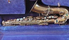 Elkhart Beusher Saxophone Brass Low Pitch Antique With case 60530