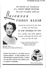 1952 Advert for LEICHNER Vision Klear Cream Foundation Small Cosmetics Print Ad