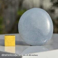 Angelite palm worry stone -