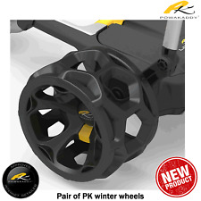 POWAKADDY WINTER WHEELS POWAKADDY WIDE WHEELS WINTER GOLF TROLLEY WHEELS NEW
