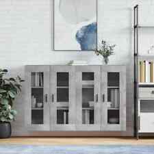 Gecheer Wall Cabinets 2 pcs  Glass Cabinets Kitchen Cabinets with 2 Doors Q7K0