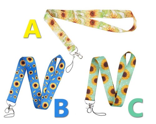 Sunflower lanyards yellow - sunflower, lanyards~yellow