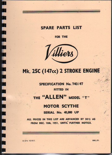 Villiers 25c allen - villiers, mk.25c