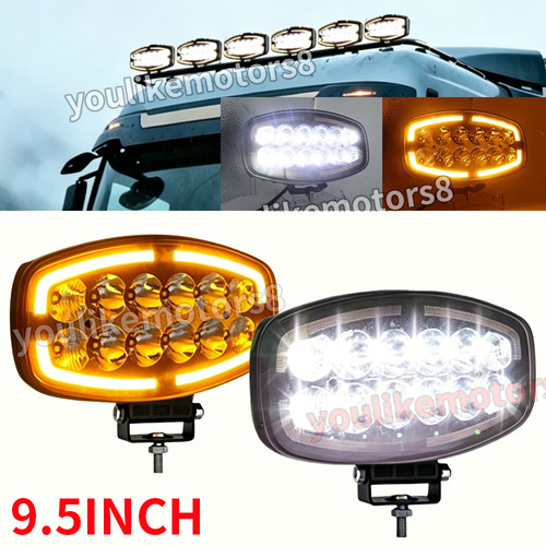 Amber white drl jumbo oval - amber, 2x