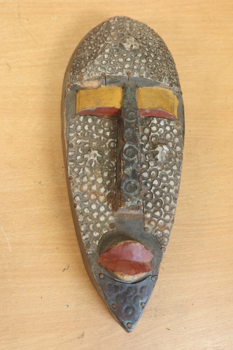 Vintage african wooden mask - african,