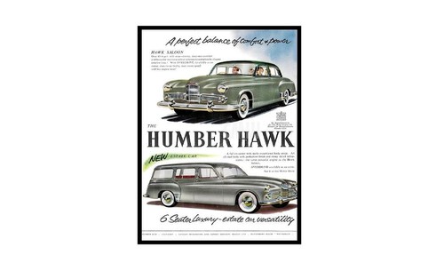 Humber hawk retro look sign - humber,