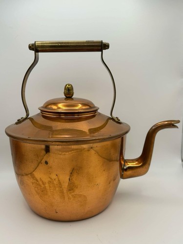 Vintage brass copper kettle - &,