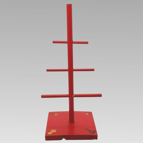 Vintage red wooden jewellery - wooden,