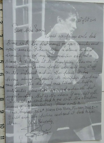 Very rare barry mcguigan hand - rare,