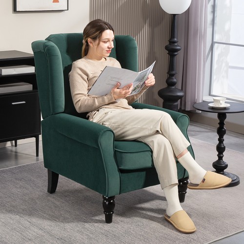 Green velvet armchair retro - armchair,