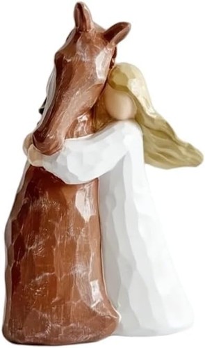 Girl embracing horse - girl,