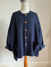 Terry Macey Navy Linen Jacket