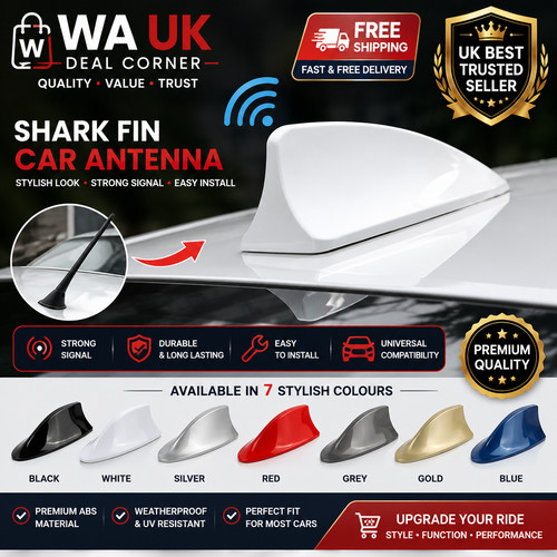 Universal car black shark - black,
