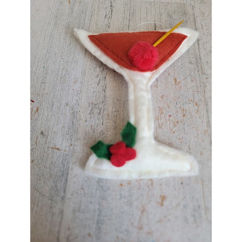 Vintage felt martini - , glass