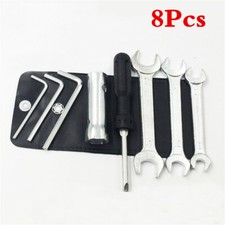 8PCS Screwdriver Wrench Tool Kit Spark Plug Sleeve Remover W/Bag For Motorcycle