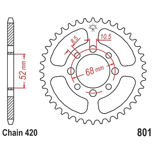 Rear sprocket tooth 420 - 32,