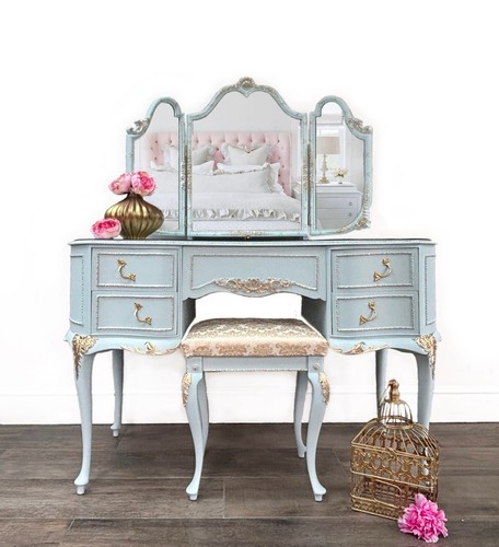 Baby blue vintage dressing - baby,