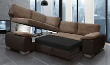 NEW CORNER SOFA BED ENZO BROWN