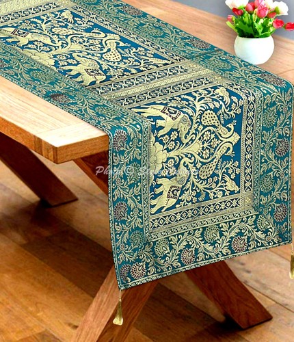Indian jacquard table runner - indian,