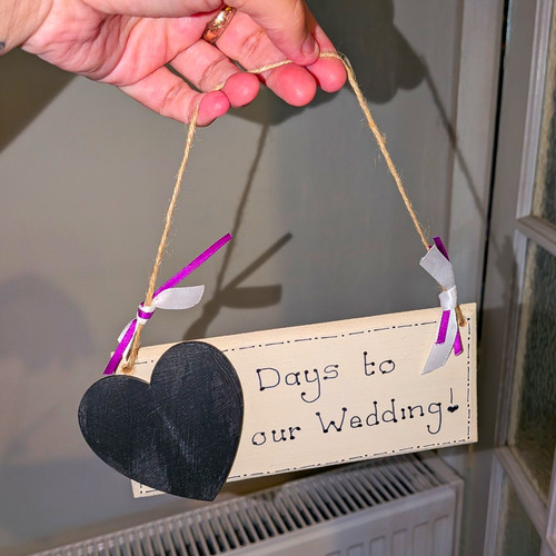 Wooden countdown wedding - countdown,