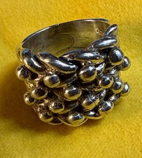 Men’s Solid Silver Keeper Style Ring Heavy Weight 28.4g Size W Stamped