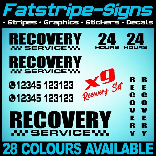 Recovery truck stickers - recovery,
