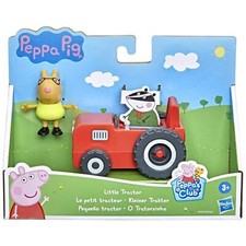 Peppa Pig Little Tractor 10cm Red Farm Vehicle Rolling Wheels Pedro Poy Figure