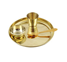Brass pooja set Thali, Bowl, 1