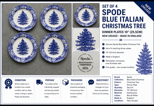 Spode blue italian christmas - italian,