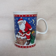 Dunoon Fine China Father Christmas by Sue Scullard Made in UK stocking filler