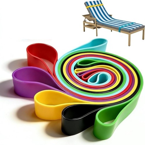 6pcs elastic beach towel bands - elastic,