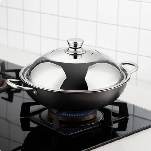 High dome wok lid - wok,
