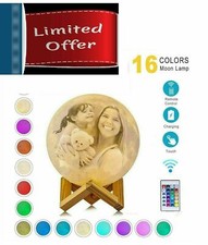 20CM 3D Print Moon Lamp Night Light Personalized Moon  Photo Christmas gift