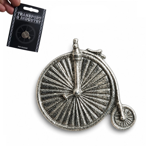 Penny farthing pin badge lapel - penny,