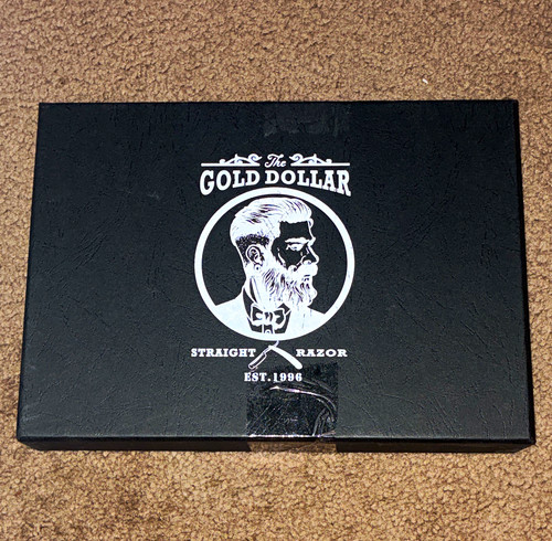 Gold dollar straight razor - gold,