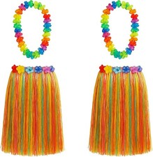 2 x Adult Hawaiian Grass Skirt