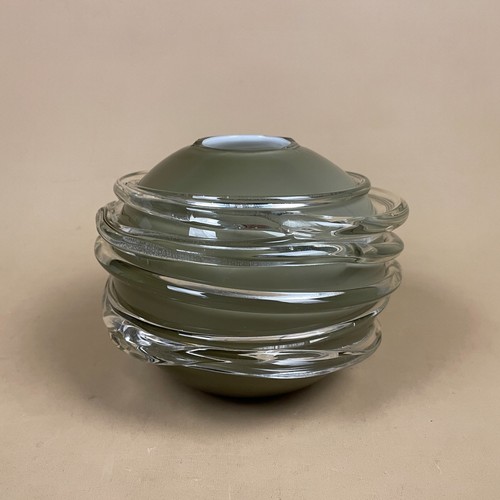 Handmade glass vase - vase, grey