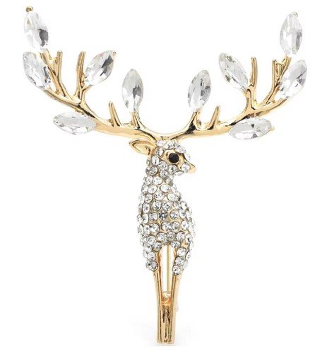 Large gold silver white stag - large,