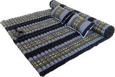 Collumino Thai Kapok XXL Roll-Up Meditation Mattress + 2 Pillows