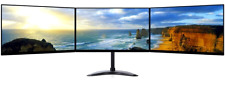 Triple Monitor Screen Bundle 3X 24" FHD IPS HDMI Brand  New Stand 1920x1080p Fas