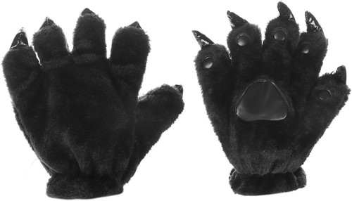 Fluffy animal paw gloves for - animal,