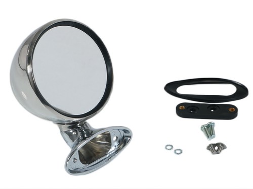 Left chrome exterior mirror