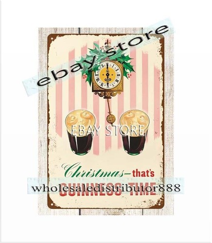 Irish stout beer - xmas, clock