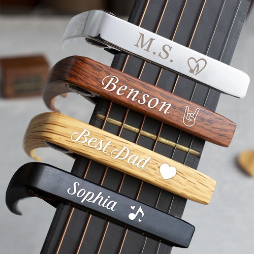 Personalised metal guitar capo - personalised,
