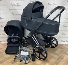 Cybex Priam Carrycot & Pushchair - Black & Chrome