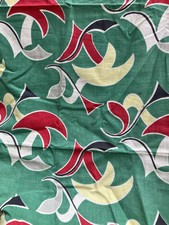 Vintage Late 1940s / Early 1950s French Printed Cotton Fabric