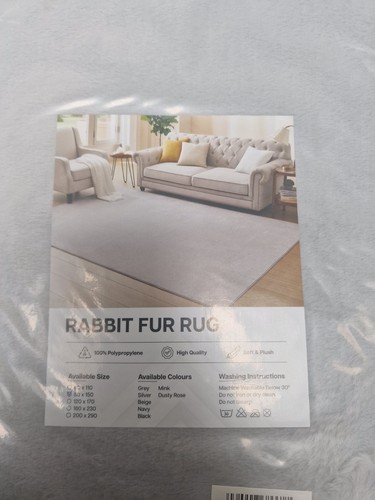 Rabbit fur rug - 80, 150