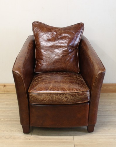 Brown distressed aniline - brown,